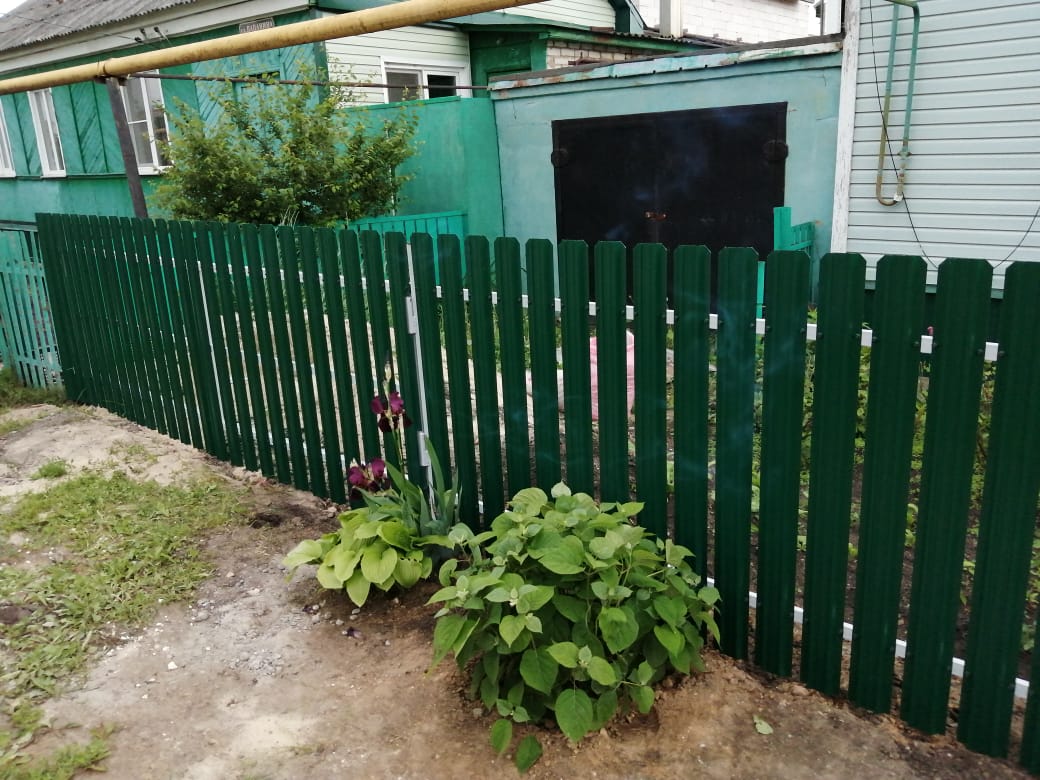 Комбинированный забор 25м штакетник и профлист, ворота, калитка фото8 в Кызыле