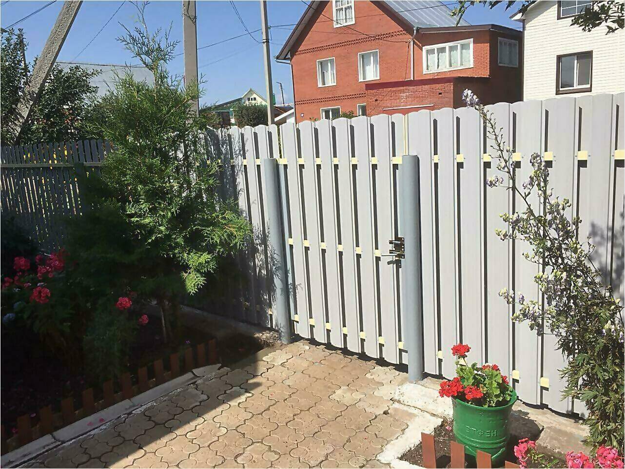 Забор из штакетника 65м фото4 в Кызыле