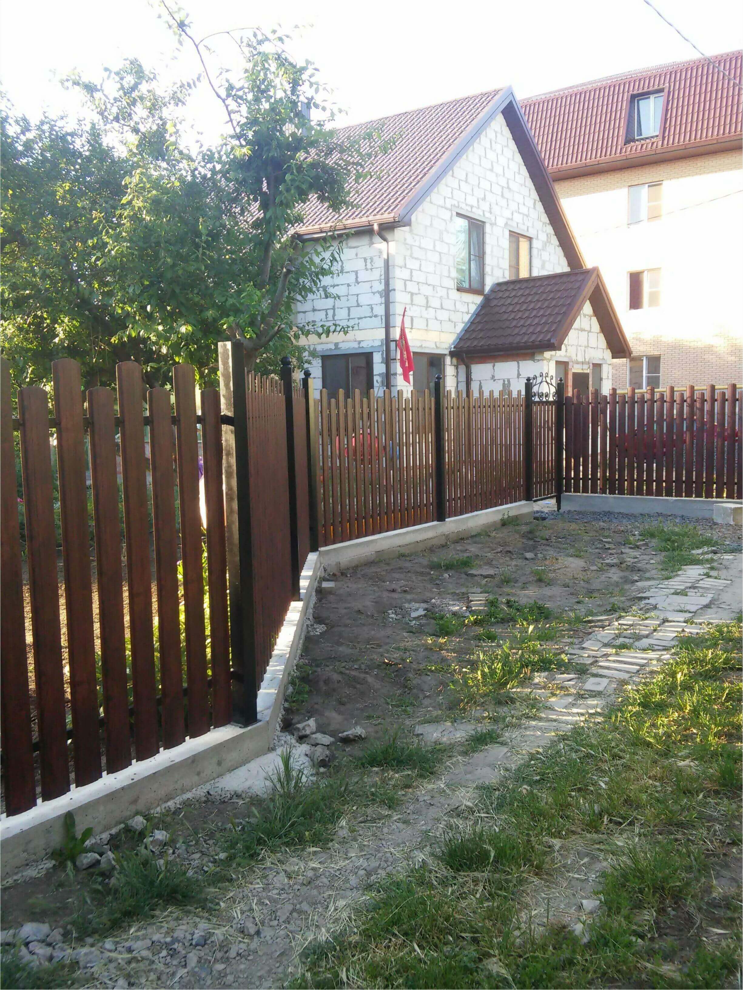 Забор из штакетника 90м фото4 в Кызыле