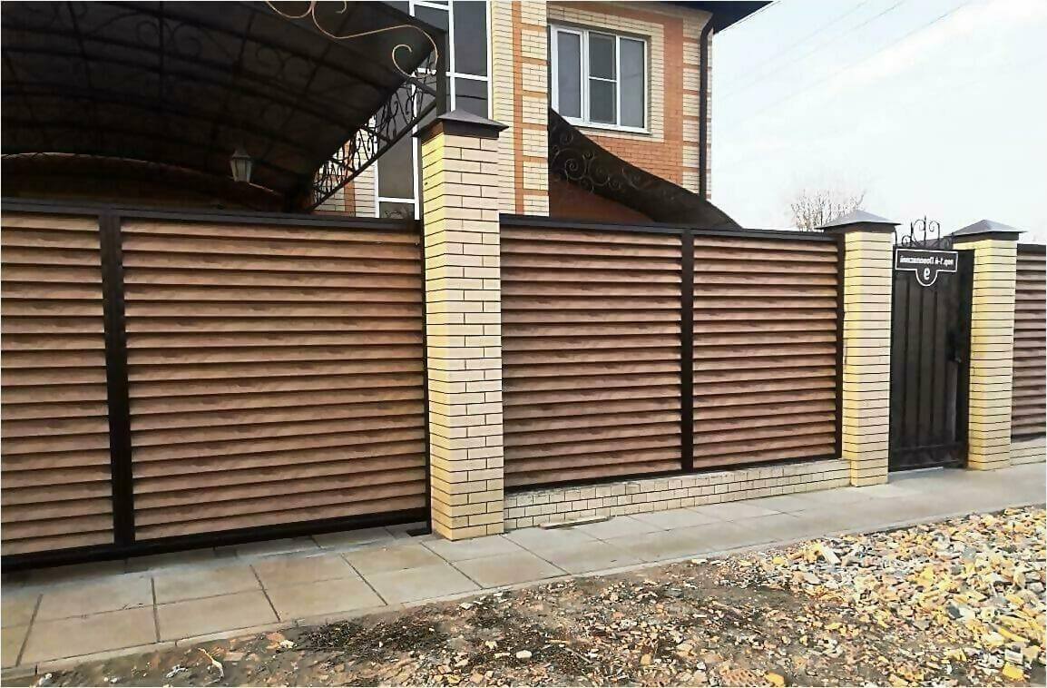 Забор жалюзи 50м светлое дерево фото5 в Кызыле