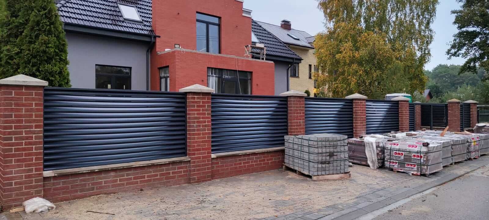 забор-жалюзи с ламелями эко-z ral7024 серый графит фото14 в Кызыле
