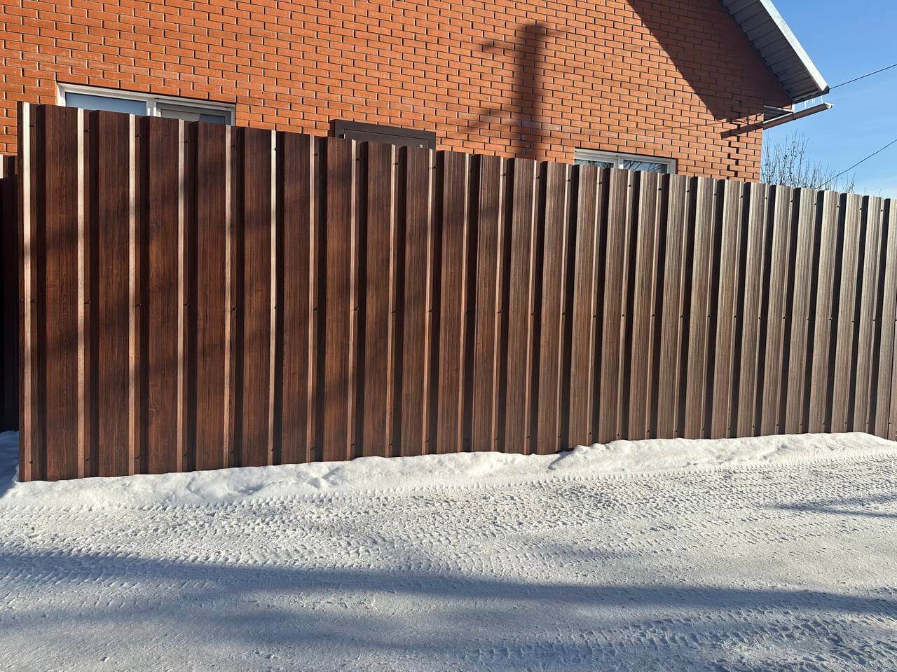 Забор из профнастила НС-21 22м Античное Дерево Принтек фото 4 в Кызыле