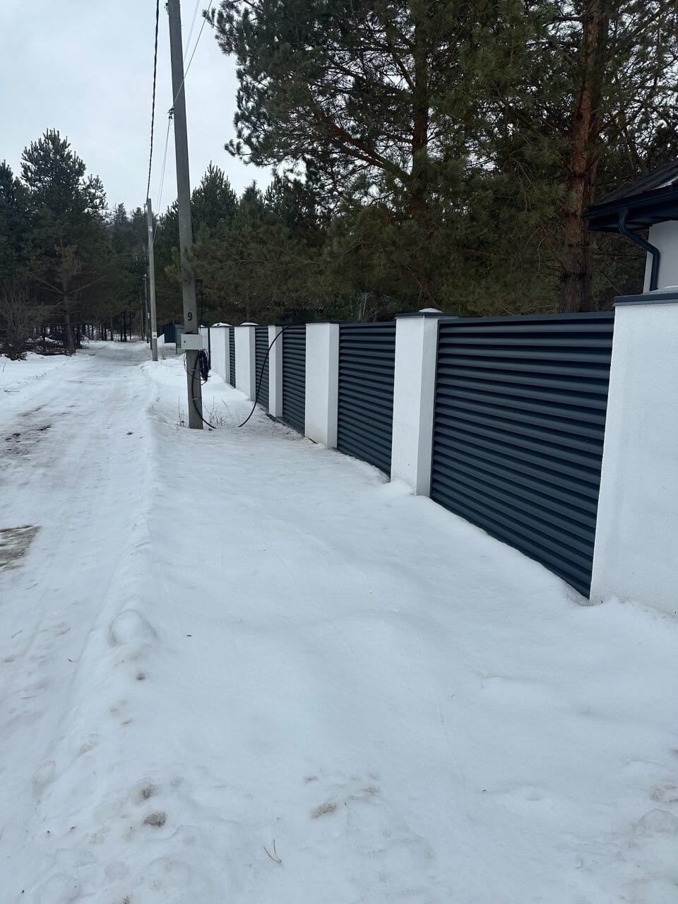 Забор-жалюзи 76м RAL7024/7024 Серый Графит двусторонний МАТТЕ фото 5 в Кызыле