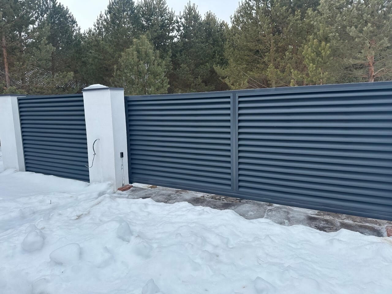 Забор-жалюзи 76м RAL7024/7024 Серый Графит двусторонний МАТТЕ в Кызыле