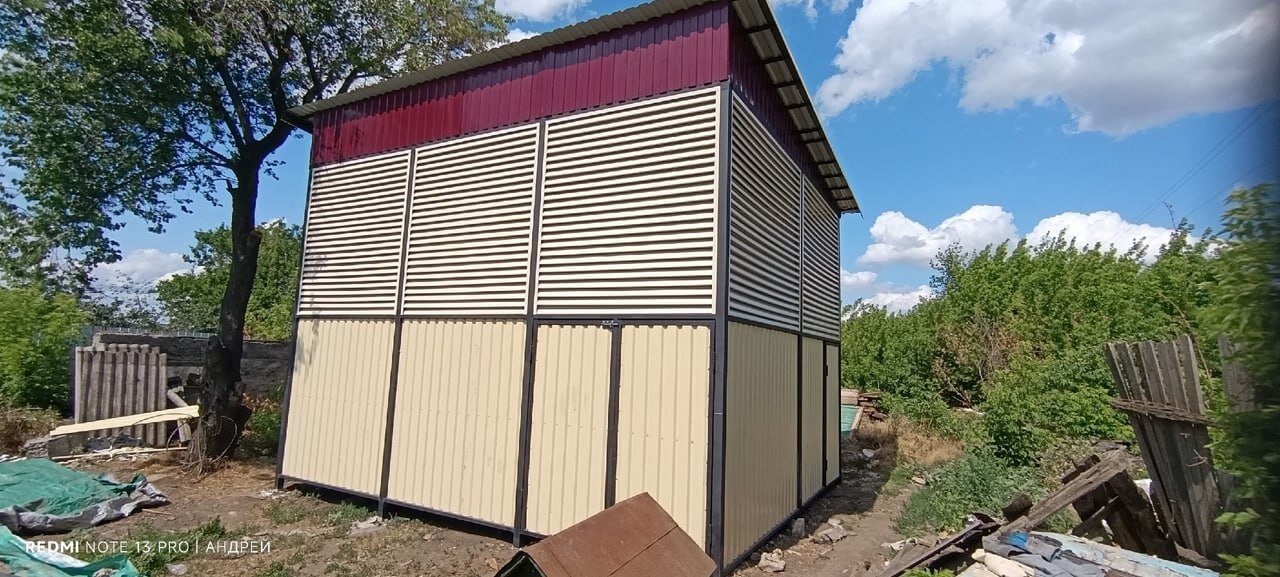 Сенник из ламелей еврожалюзи RAL1015 Слоновая Кость фото 2 в Кызыле