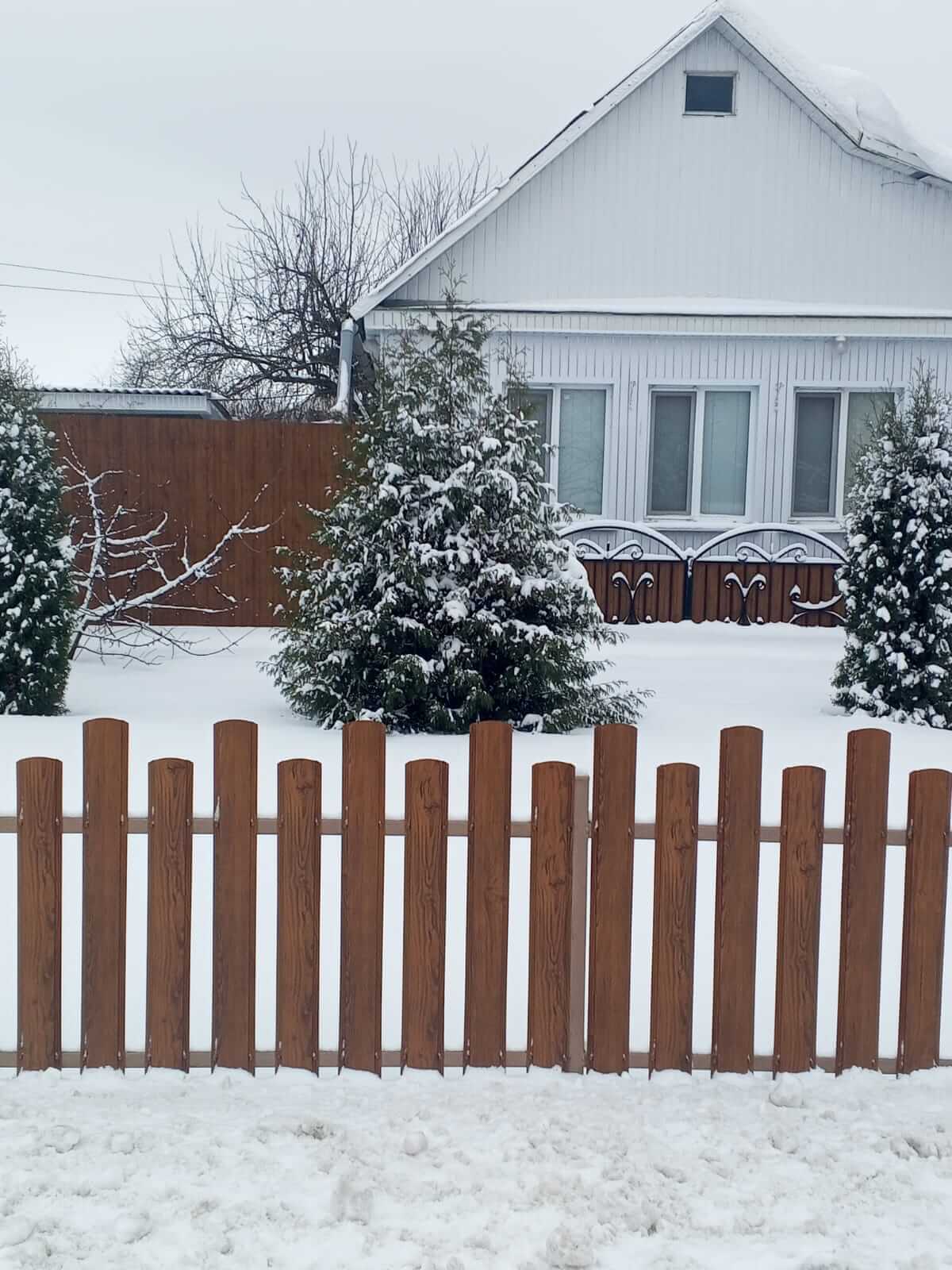 Забор из евроштакетника 23м Золотое Дерево Printech в Кызыле
